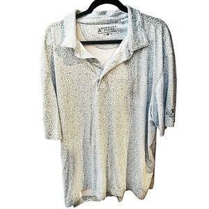 Men’s Big & Tall  Bermuda Sands Light Blue Floral Polo Shirt Size 2XL